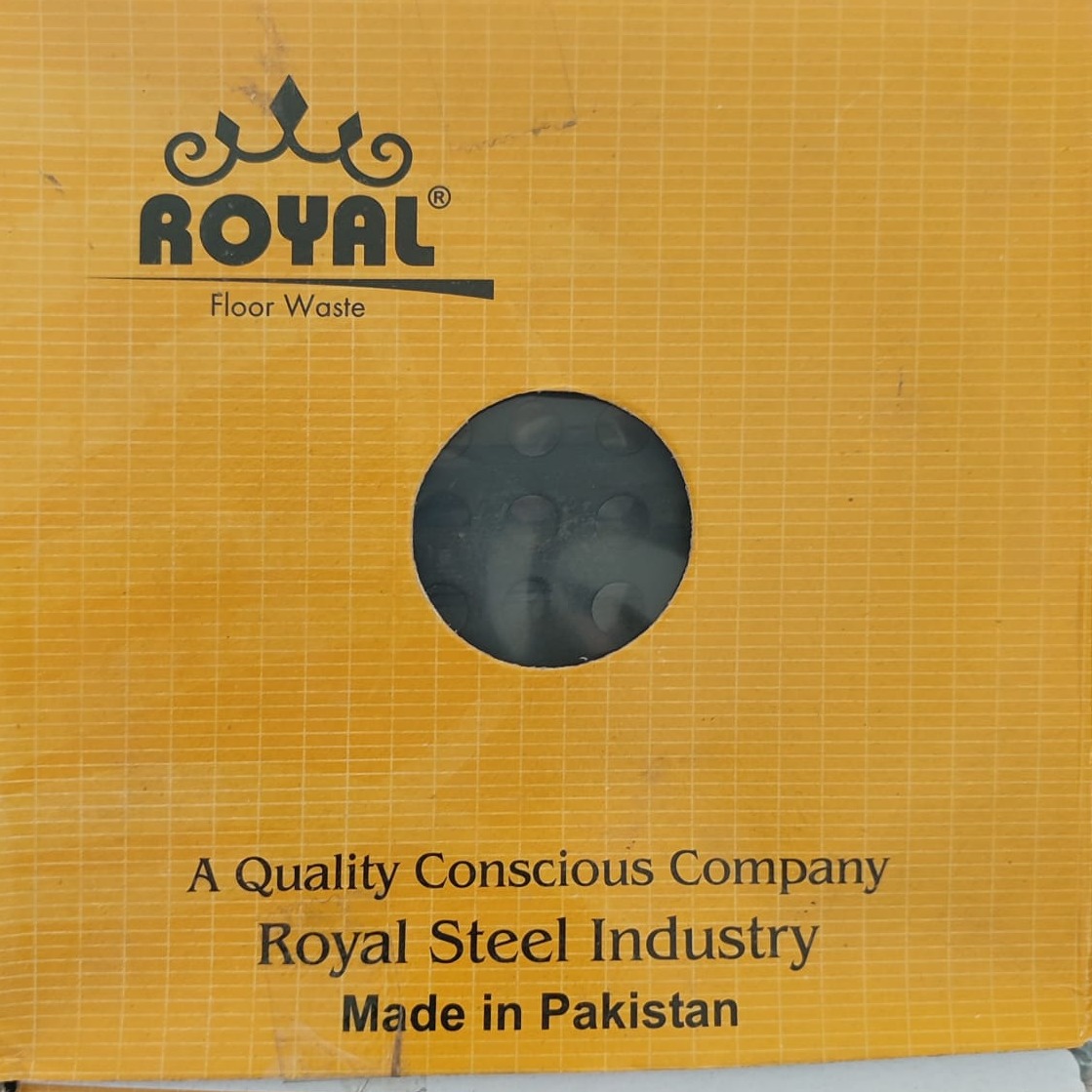 Floor waste Black Royal Black 6x6